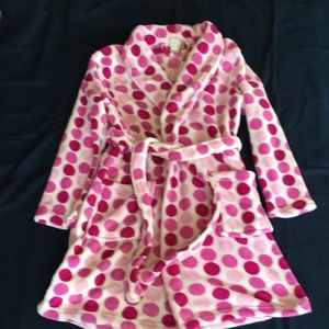 Ulta Beauty Bathrobe Polka Dots Pinks & White